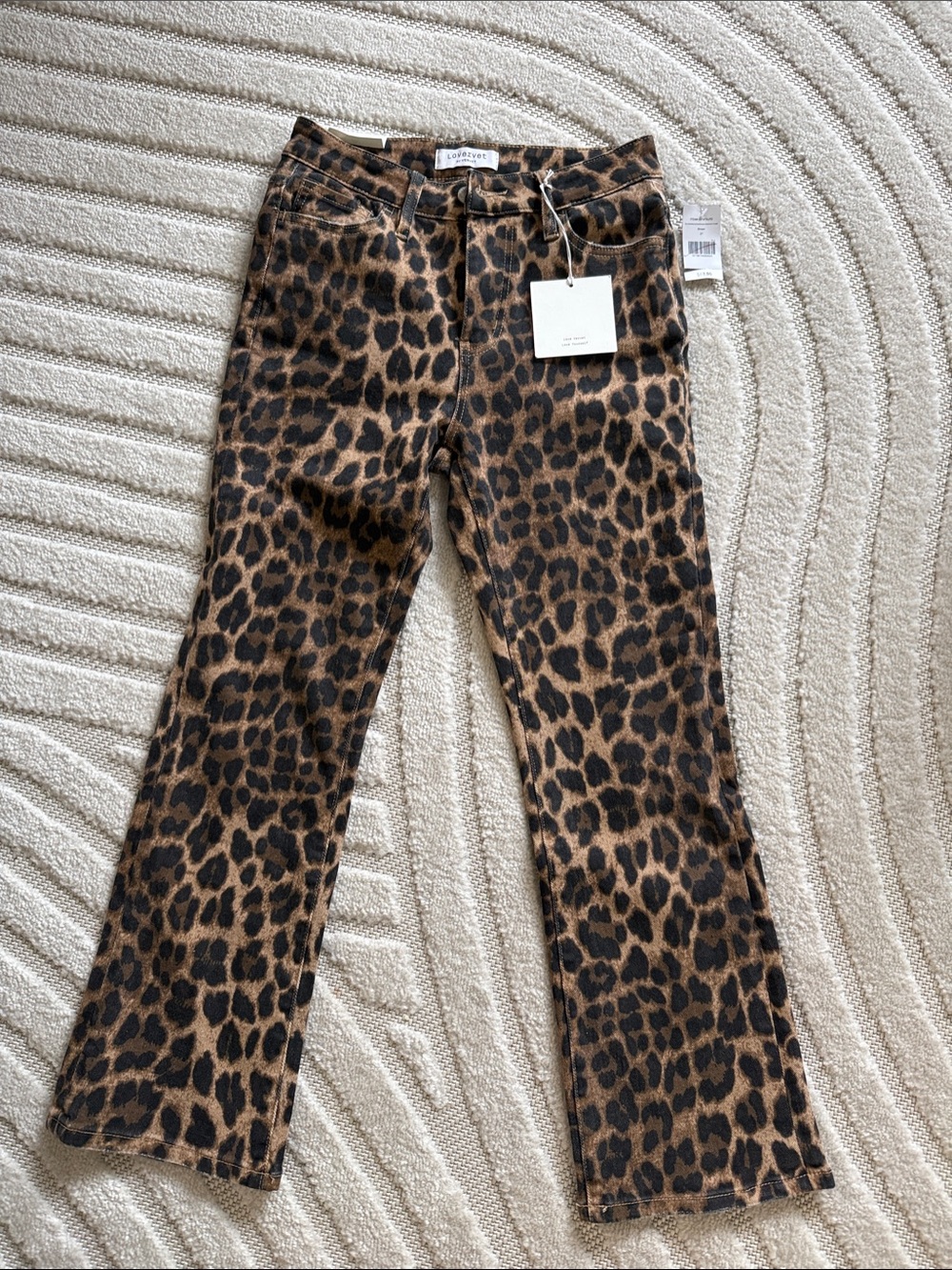 Leopard Print Jeans - Brown